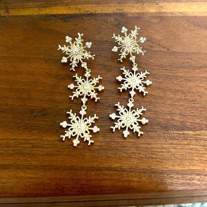 Baublebar sugarfix golden snowflakes dangle earrings